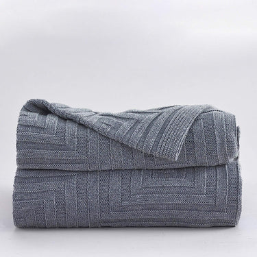 Concentric Square Throw Gray 50x60